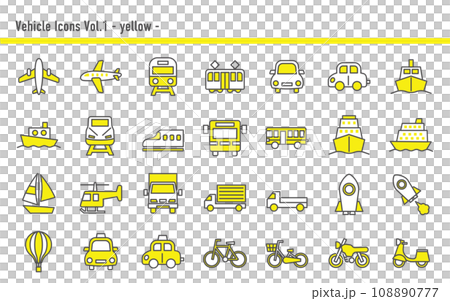 車輛圖示集 A 04 黃色 車輛圖示集 A 04 黃色 108890777