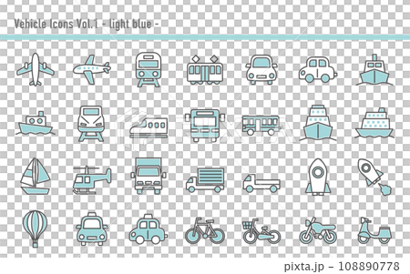 車輛圖示集 A 05 淺藍色 108890778