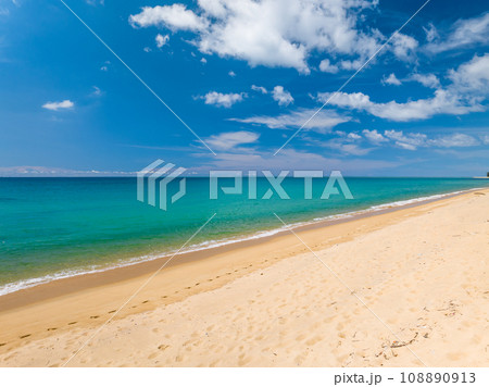 Beautiful sea landscape view at Phuket island Thailand in summer season,Amazing sea ocean in good weather day,Nature beach background 108890913