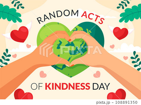 Random Acts of Kindness Vector Illustration on February 17th Various Small Actions to Give Happiness with Love in Flat Cartoon Background Design Random Acts of Kindness Vector Illustration on February 17th Various Small Actions to Give Happiness with Love in Flat Cartoon Background Design 108891350