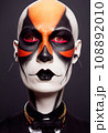A fictional person, not based on a real person. Mystical beautiful fictional woman with beautiful makeup. Gothic mystery girl. 3D rendering 108892010