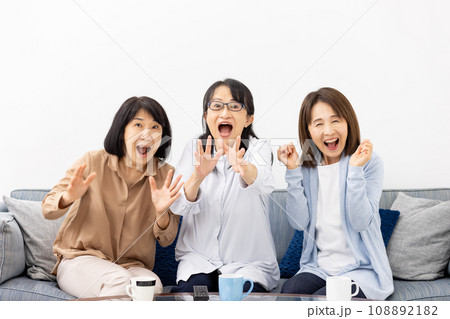 テレビ観戦 応援 興奮 テレビ観戦 応援 興奮 108892182