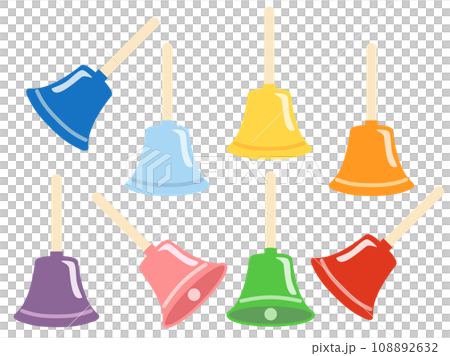 colorful handbell illustration 108892632