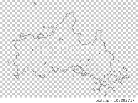 Blank map Yamaguchi prefecture 108892717