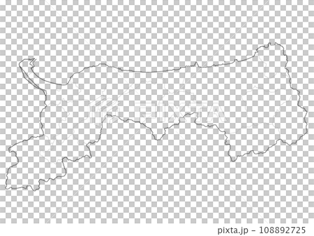 白地図　鳥取県 108892725