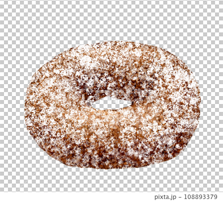 椰子巧克力甜甜圈手繪水彩插圖糖果和糖果 108893379