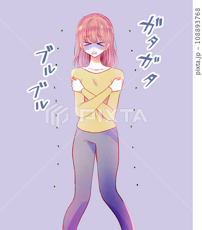 震えている女性　青ざめる 108893768