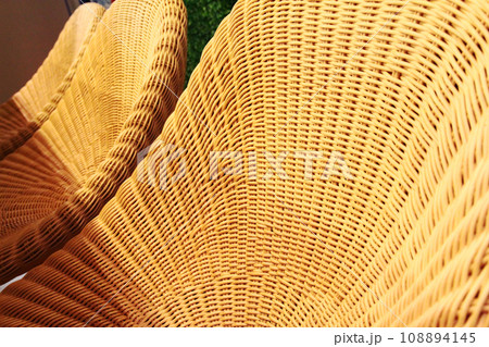 Texture of wicker rattan furniture in Thailand 108894145