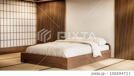 Interior Luxury modern Japanese style bedroom mock up, Designing the most beautiful. 108894711