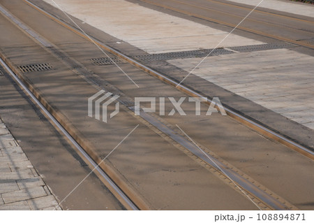 Tram Tracks in Urban Settings Tram Tracks in Urban Settings 108894871
