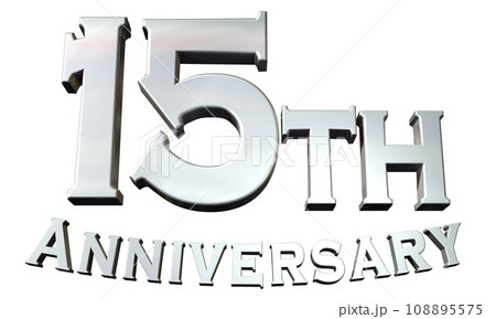 3DCG「15th Anniversary/15周年」シルバー,銀 108895575