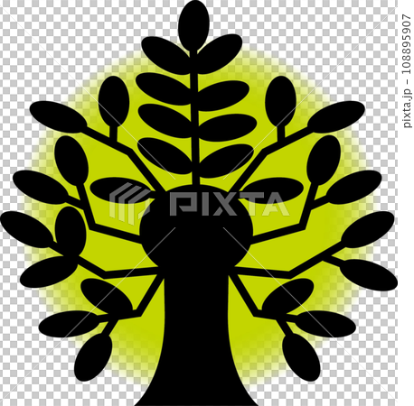 Simple houseplant silhouette Simple houseplant silhouette 108895907