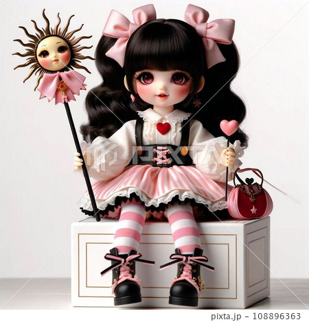 魔法の杖を持つ魔法少女-Generative AI 108896363