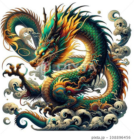 東方龍-生成式AI-插圖素材[108896456] - PIXTA圖庫