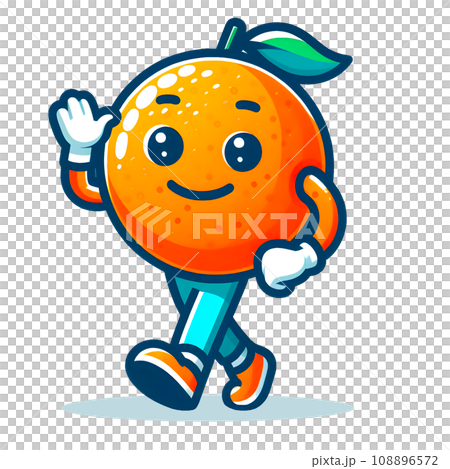 Orange character, simple and cute illustration, AI generated image Orange character, simple and cute illustration, AI generated image 108896572