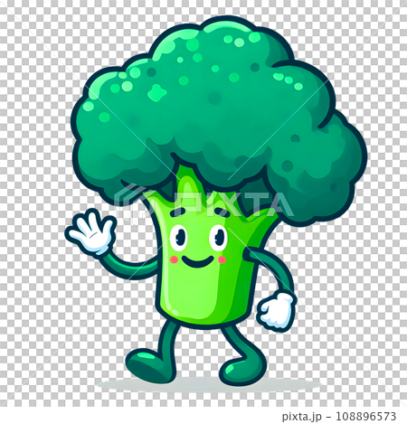 Broccoli character, simple and cute illustration, AI generated image Broccoli character, simple and cute illustration, AI generated image 108896573