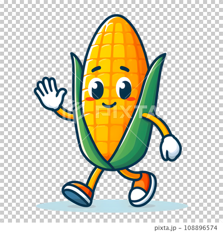 Corn character, simple and cute illustration, AI generated image 108896574
