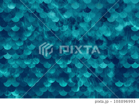 和紙鱗模様みどり色 108896993