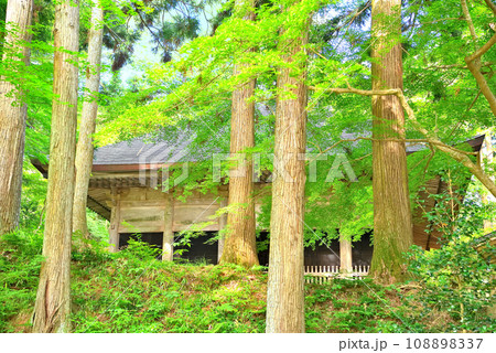 東北・平泉・関山の中尊寺、金色堂が以前に収蔵されていた旧金色堂覆堂・岩手県平泉町(2) 108898337