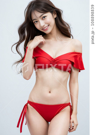 【女性モデル】水着を着た女性05 ：AI生成画像 108898839