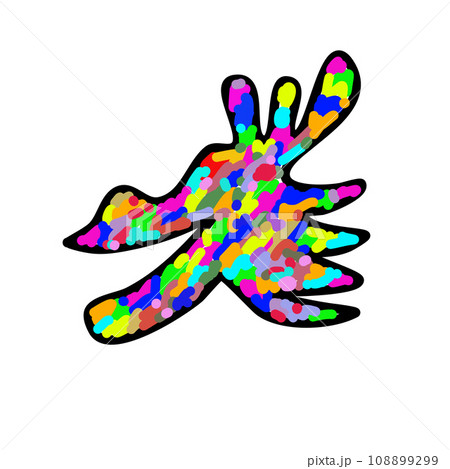 colorful dragon head hand drawn It is the symbol of the year of the dragon. 108899299
