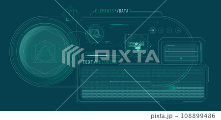 HUD interface for processing server data with text decoding. 108899486