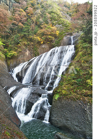 袋田の滝を吊り橋口より見る（秋、十一月） 108899922