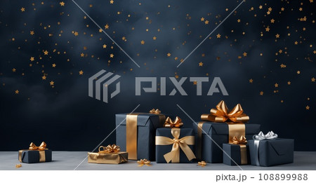 Christmas white background with christmas balls and decoration - 3d rendering Christmas white background with christmas balls and decoration - 3d rendering 108899988