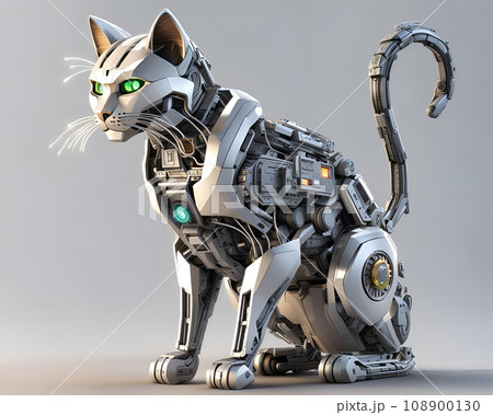 Future cat（未来の猫型ロボット）のイラスト素材 [108900130] - PIXTA