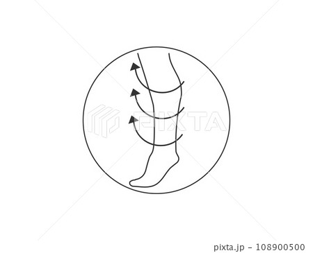 Compression, leg icon. Vector illustration. 108900500
