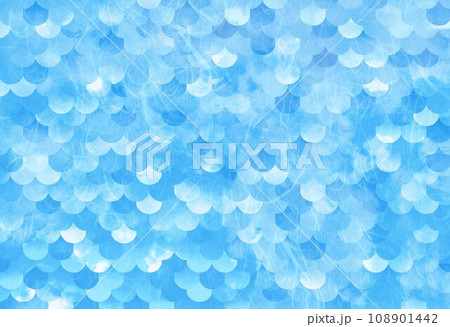 和紙鱗模様青 108901442
