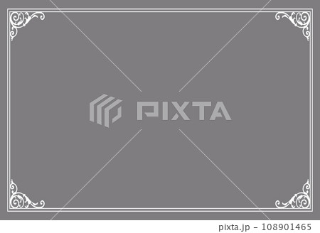 クリスマスモチーフのフレームデザインセット。ゴージャスでエレガントなデザイン素材 108901465