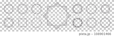 聖誕主題框架設計集。華麗優雅的設計材料 聖誕主題框架設計集。華麗優雅的設計材料 108901466