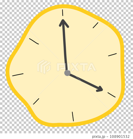 clock face with yellow clock clock face with yellow clock 108901532