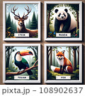 フラッシュカード　動物 108902637