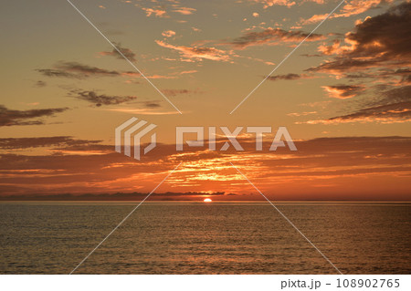 上ノ国町の夕暮れ時の景色 上ノ国町の夕暮れ時の景色 108902765
