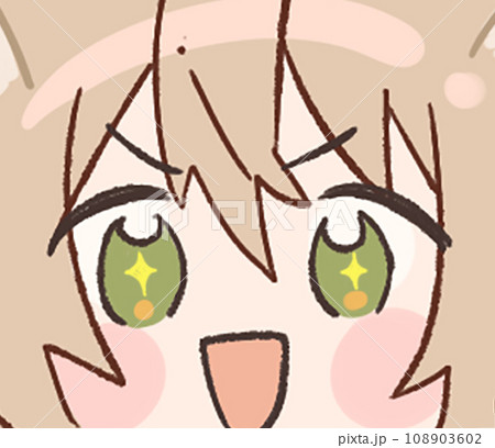 猫耳ツインテールメイドのかわいいスタンプイラスト 108903602