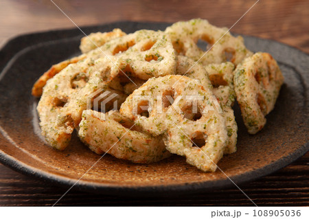 蓮根の磯辺揚げ 蓮根の磯辺揚げ 108905036