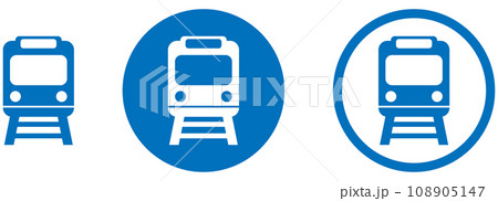 電車のアイコンセット 青 108905147