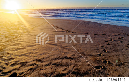 Fuerteventura - Sunset at the Playa de Cofete Canary Islands Spain 108905341