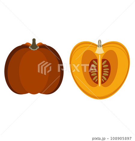 illustration pumpkin ripe harvest kwanza on a white background 108905897