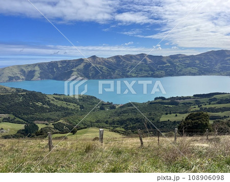 landscape in Akaroa, Christchurch, New Zealand landscape in Akaroa, Christchurch, New Zealand 108906098