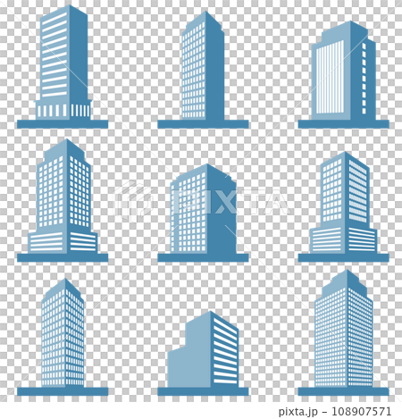 各種建築物的 3D 插圖集 各種建築物的 3D 插圖集 108907571