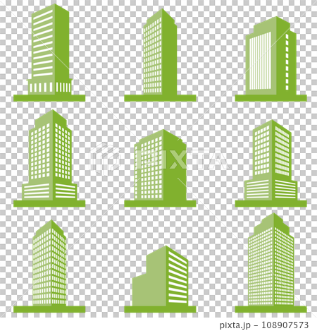 各種建築物的 3D 插圖集 各種建築物的 3D 插圖集 108907573