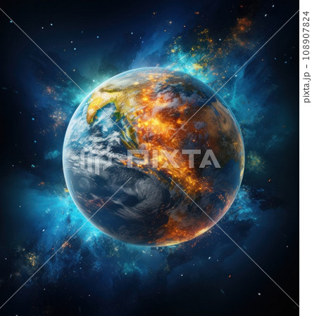 earth on space planet in outer space clipart images 108907824