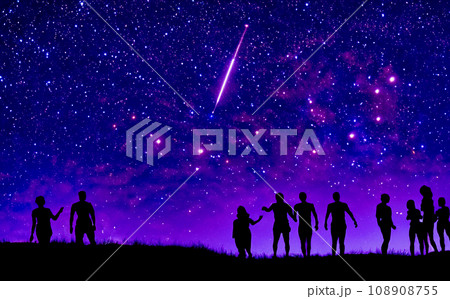 流星群のイメージ AI生成画像 流星群のイメージ AI生成画像 108908755
