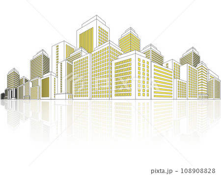 高層ビル 大都市 背景素材 高層ビル 大都市 背景素材 108908828