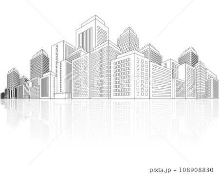 高層ビル 大都市 背景素材 高層ビル 大都市 背景素材 108908830