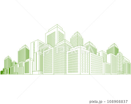 高層ビル　大都市　背景素材 108908837