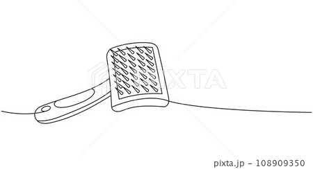 Pet brush, fur remover one line continuous drawing. Animals accessories, pet toy supplies continuous one line illustration. Pet brush, fur remover one line continuous drawing. Animals accessories, pet toy supplies continuous one line illustration. 108909350